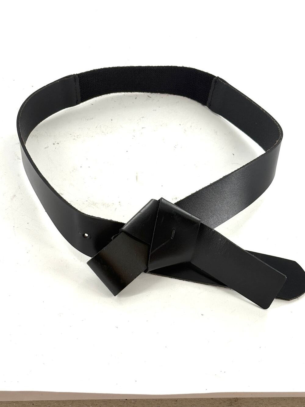 LOFT Leather Knot Belt S M Black Western Boho Festival